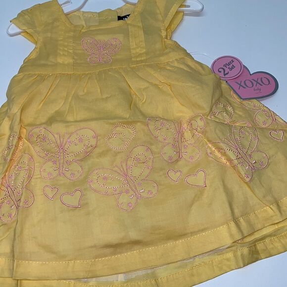 🔥XOXO KIDS GIRLS Dress 2 pc set sz 0/3 months New - Picture 3 of 7